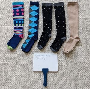 Lot of nurse compression socks 5 pairs small